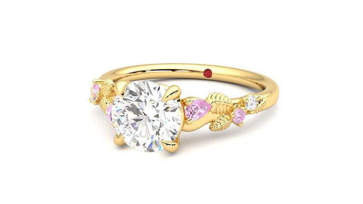 Taylor & Hart Lierre Round Engagement Ring 360 degree image 26