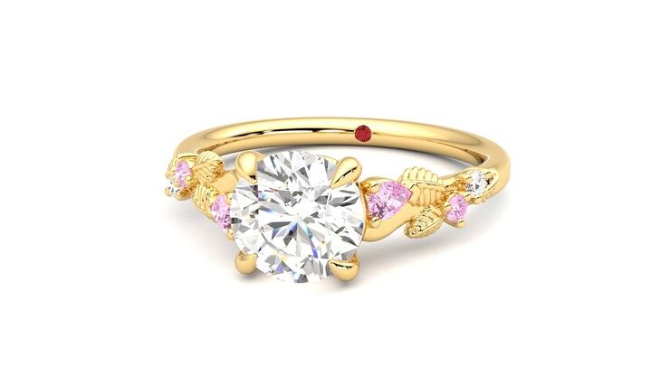 Taylor & Hart Lierre Round Engagement Ring 360 degree image 27