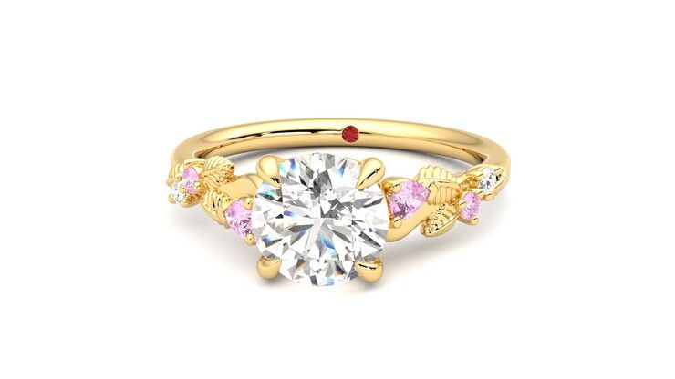 Taylor & Hart Lierre Round Engagement Ring 360 degree image 28