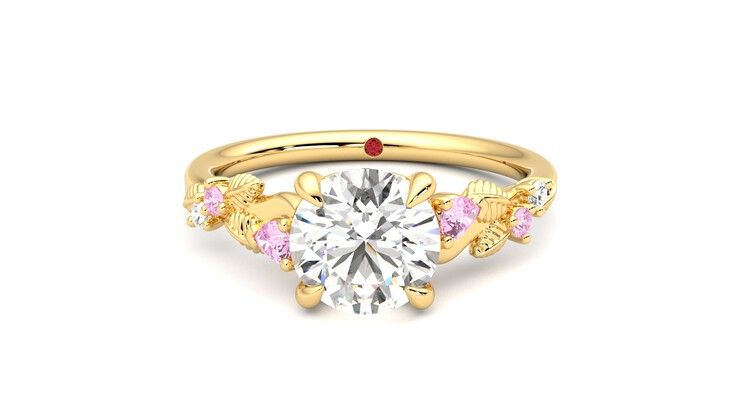 Taylor & Hart Lierre Round Engagement Ring 360 degree image 29