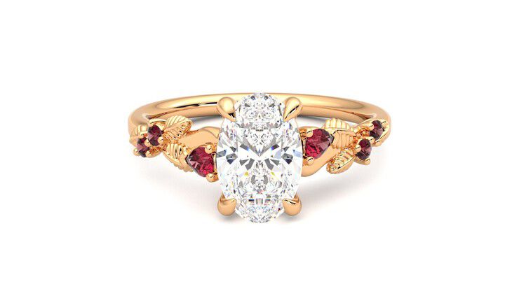 Taylor & Hart Lierre Oval Engagement Ring 360 degree image 0