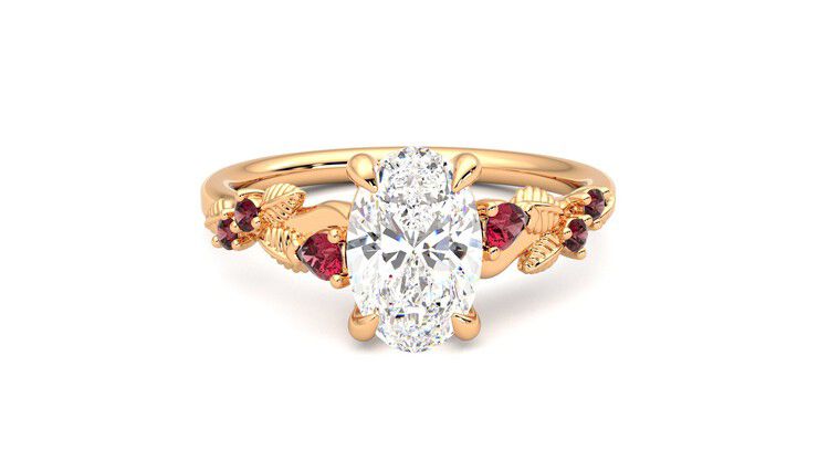 Taylor & Hart Lierre Oval Engagement Ring 360 degree image 1