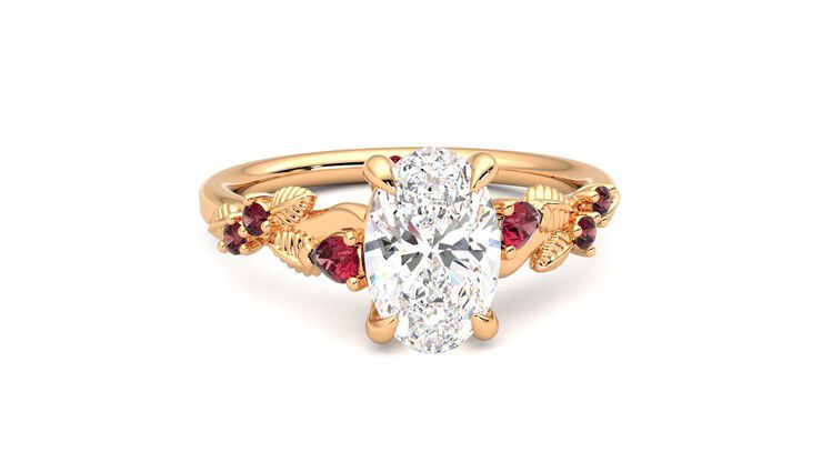 Taylor & Hart Lierre Oval Engagement Ring 360 degree image 2