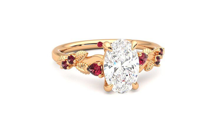 Taylor & Hart Lierre Oval Engagement Ring 360 degree image 3