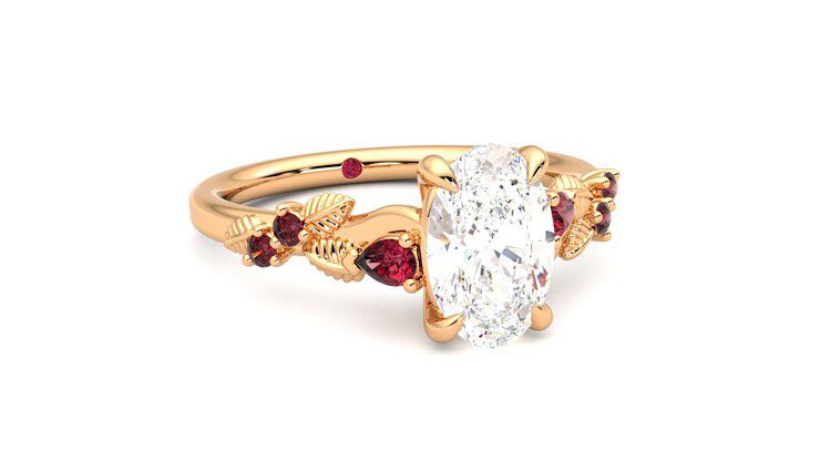 Taylor & Hart Lierre Oval Engagement Ring 360 degree image 4