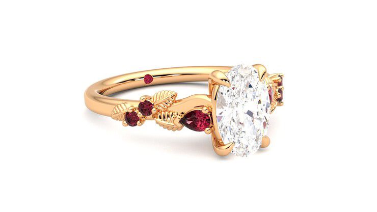 Taylor & Hart Lierre Oval Engagement Ring 360 degree image 5