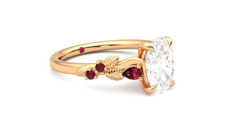 Taylor & Hart Lierre Oval Engagement Ring 360 degree image 6