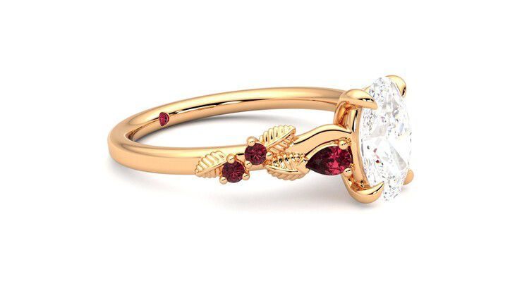 Taylor & Hart Lierre Oval Engagement Ring 360 degree image 7