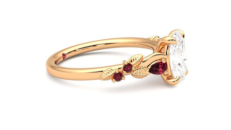Taylor & Hart Lierre Oval Engagement Ring 360 degree image 8