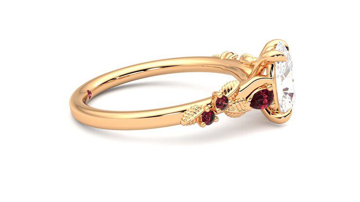 Taylor & Hart Lierre Oval Engagement Ring 360 degree image 9