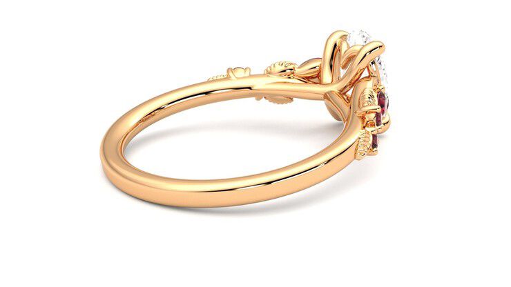 Taylor & Hart Lierre Oval Engagement Ring 360 degree image 12