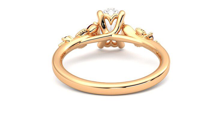 Taylor & Hart Lierre Oval Engagement Ring 360 degree image 15