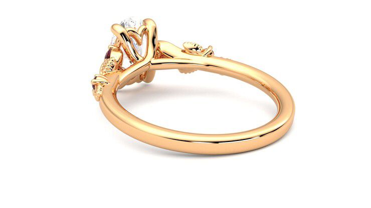 Taylor & Hart Lierre Oval Engagement Ring 360 degree image 17