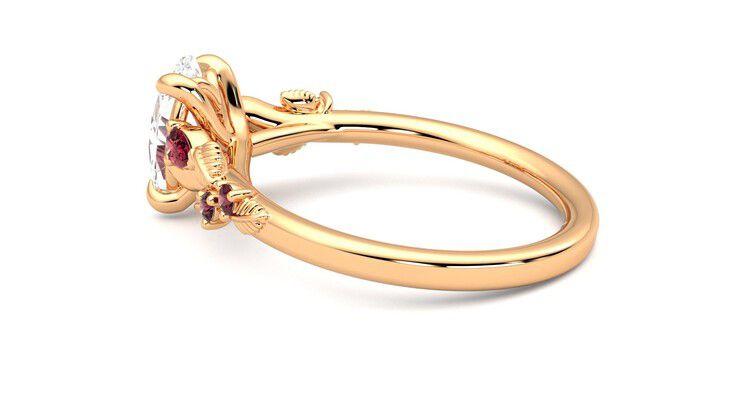 Taylor & Hart Lierre Oval Engagement Ring 360 degree image 19