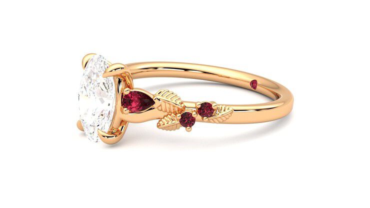 Taylor & Hart Lierre Oval Engagement Ring 360 degree image 23