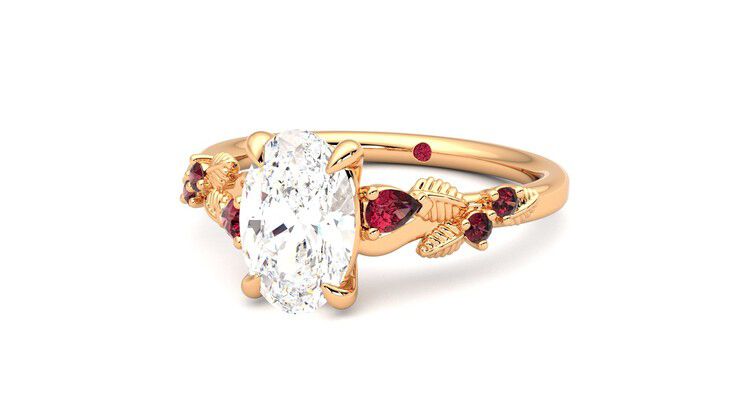 Taylor & Hart Lierre Oval Engagement Ring 360 degree image 26