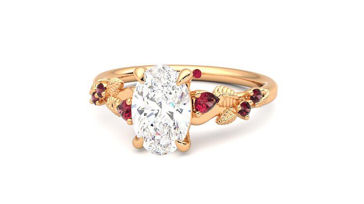 Taylor & Hart Lierre Oval Engagement Ring 360 degree image 27