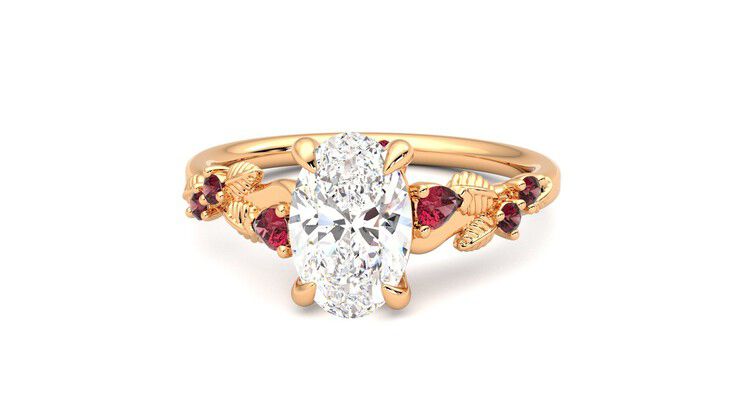 Taylor & Hart Lierre Oval Engagement Ring 360 degree image 28