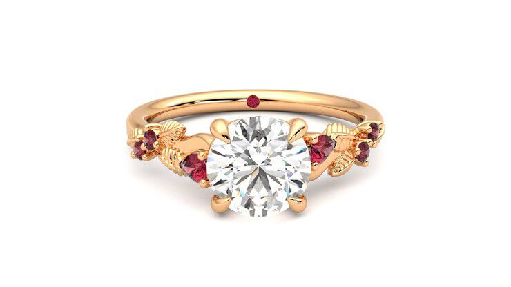 Taylor & Hart Lierre Round Engagement Ring 360 degree image 1