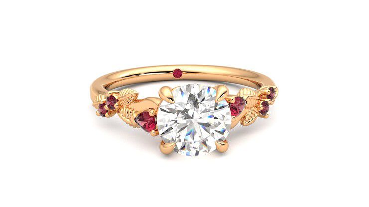 Taylor & Hart Lierre Round Engagement Ring 360 degree image 2