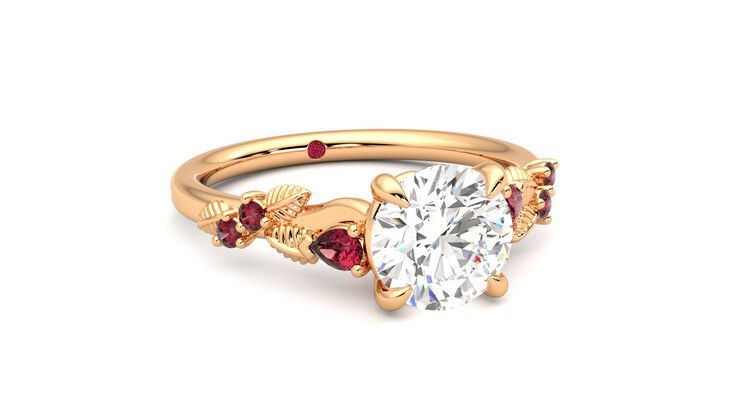 Taylor & Hart Lierre Round Engagement Ring 360 degree image 4