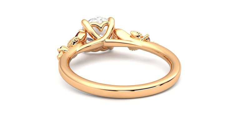 Taylor & Hart Lierre Round Engagement Ring 360 degree image 16