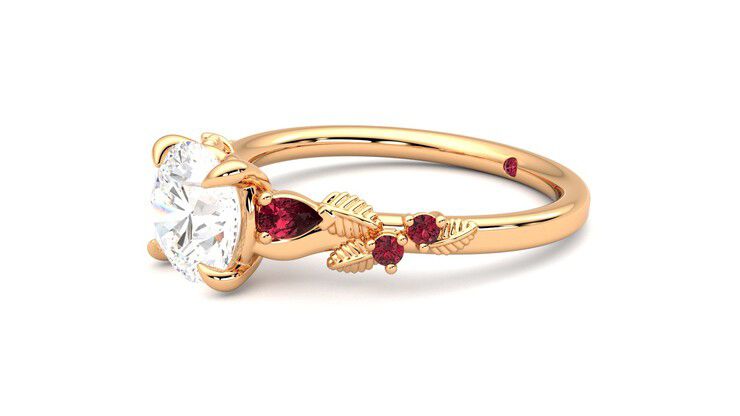 Taylor & Hart Lierre Round Engagement Ring 360 degree image 23