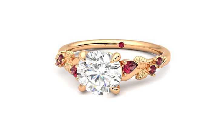 Taylor & Hart Lierre Round Engagement Ring 360 degree image 27