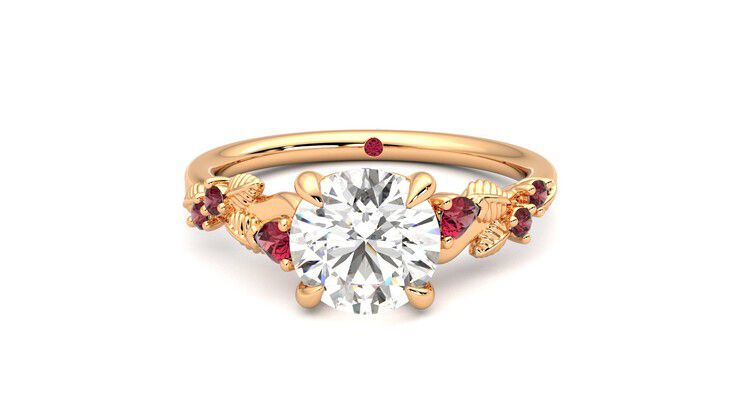 Taylor & Hart Lierre Round Engagement Ring 360 degree image 29