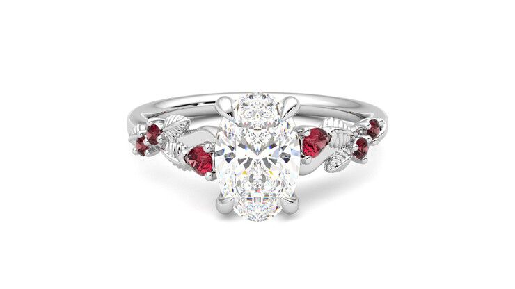 Taylor & Hart Lierre Oval Engagement Ring 360 degree image 0