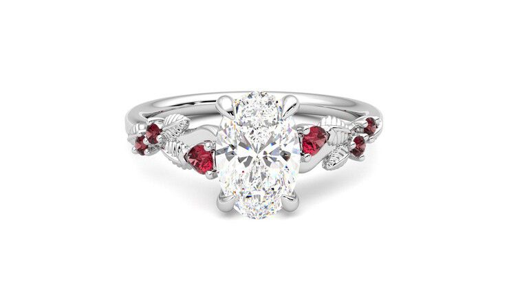 Taylor & Hart Lierre Oval Engagement Ring 360 degree image 1