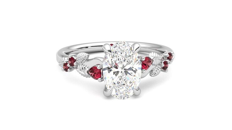 Taylor & Hart Lierre Oval Engagement Ring 360 degree image 2