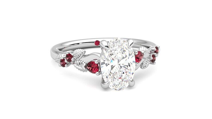 Taylor & Hart Lierre Oval Engagement Ring 360 degree image 3