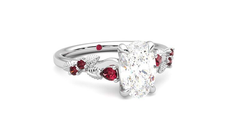 Taylor & Hart Lierre Oval Engagement Ring 360 degree image 4