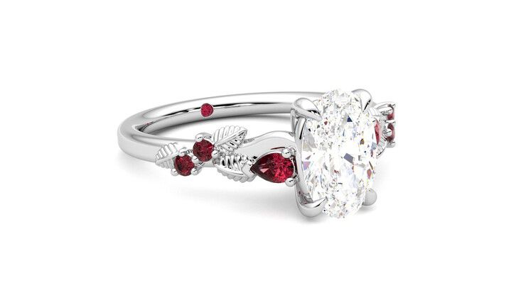 Taylor & Hart Lierre Oval Engagement Ring 360 degree image 5
