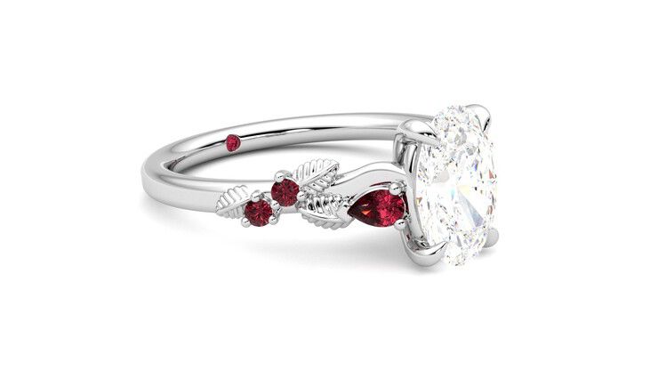 Taylor & Hart Lierre Oval Engagement Ring 360 degree image 6