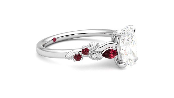Taylor & Hart Lierre Oval Engagement Ring 360 degree image 7