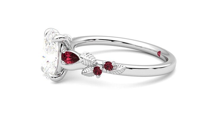 Taylor & Hart Lierre Oval Engagement Ring 360 degree image 22