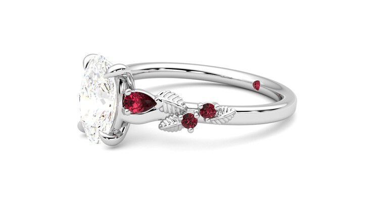 Taylor & Hart Lierre Oval Engagement Ring 360 degree image 23