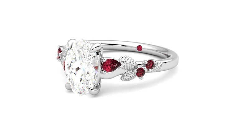Taylor & Hart Lierre Oval Engagement Ring 360 degree image 25