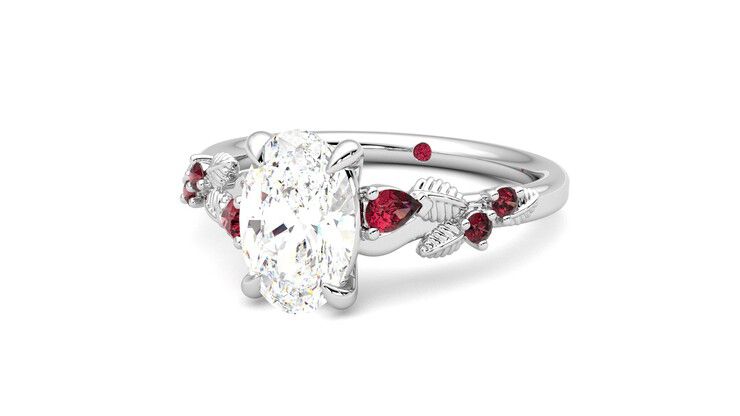 Taylor & Hart Lierre Oval Engagement Ring 360 degree image 26