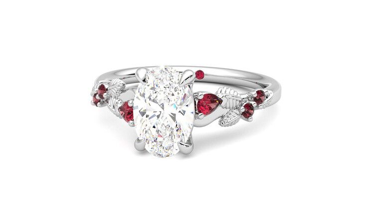 Taylor & Hart Lierre Oval Engagement Ring 360 degree image 27