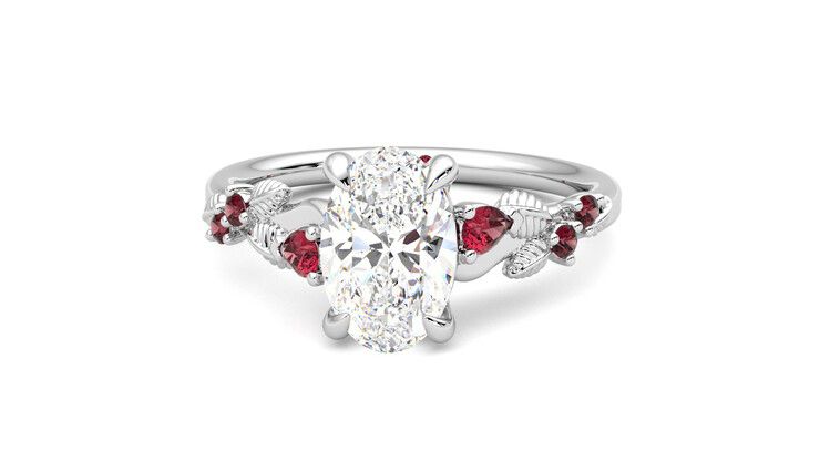 Taylor & Hart Lierre Oval Engagement Ring 360 degree image 28