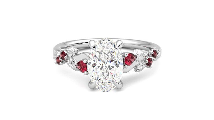 Taylor & Hart Lierre Oval Engagement Ring 360 degree image 29