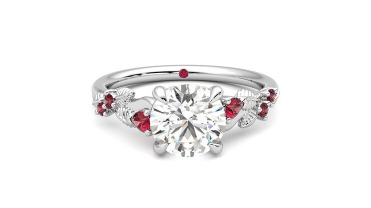 Taylor & Hart Lierre Round Engagement Ring 360 degree image 1