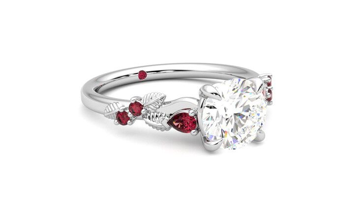 Taylor & Hart Lierre Round Engagement Ring 360 degree image 5