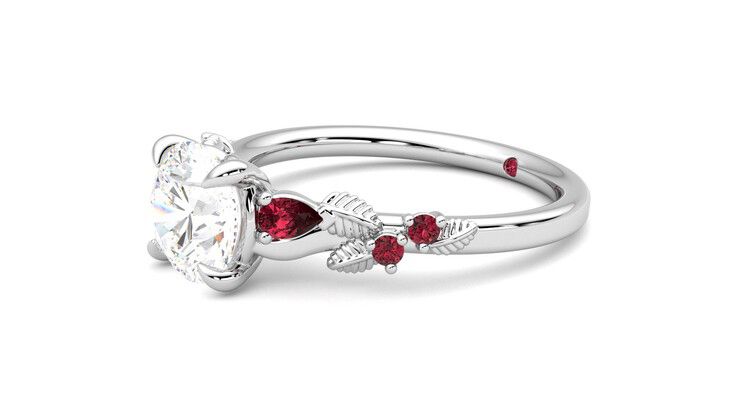 Taylor & Hart Lierre Round Engagement Ring 360 degree image 23