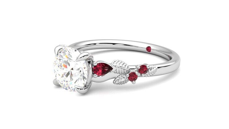 Taylor & Hart Lierre Round Engagement Ring 360 degree image 24