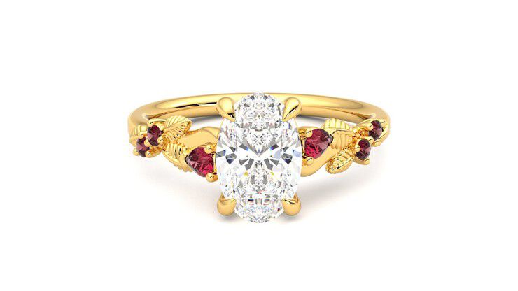 Taylor & Hart Lierre Oval Engagement Ring 360 degree image 0