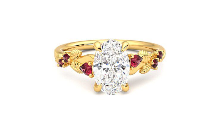 Taylor & Hart Lierre Oval Engagement Ring 360 degree image 1